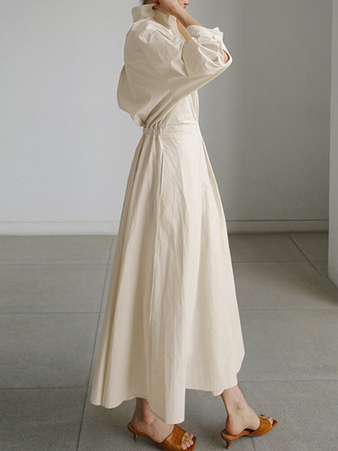 Elegantes Hemdblusenkleid mit Knöpfen