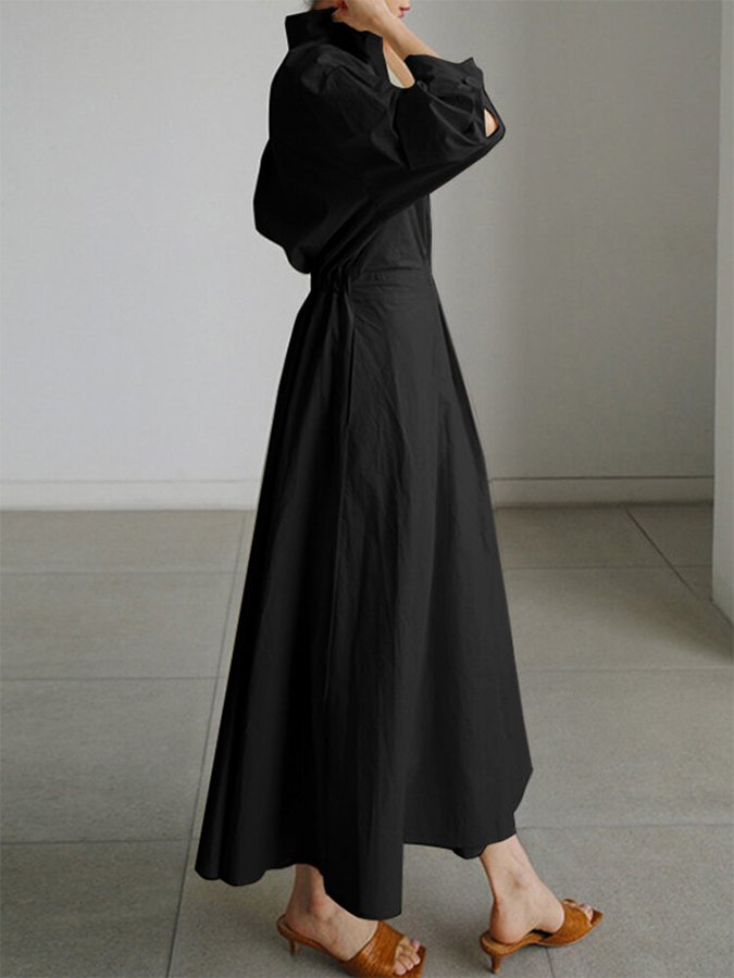 Elegantes Hemdblusenkleid mit Knöpfen