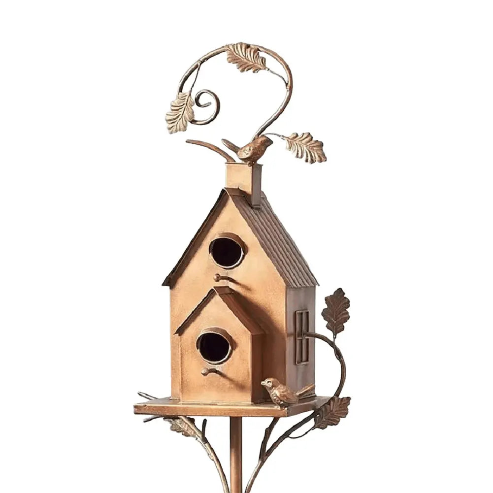 Elegantes Vogelhaus am Stab für Garten und Terrasse
