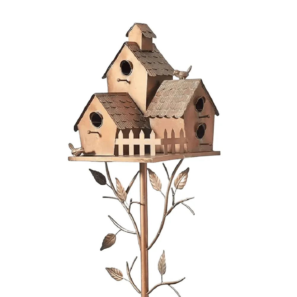 Elegantes Vogelhaus am Stab für Garten und Terrasse