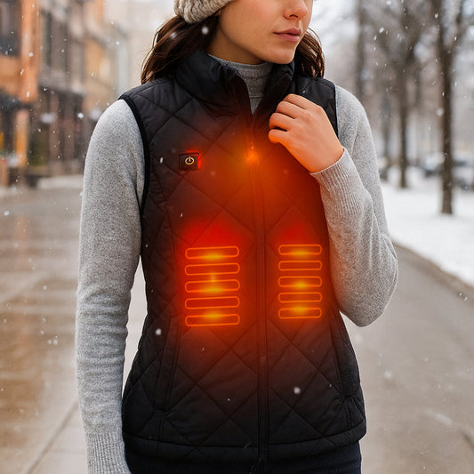 Elektrisch beheizbare Damen-Weste für den Winter und Outdoor