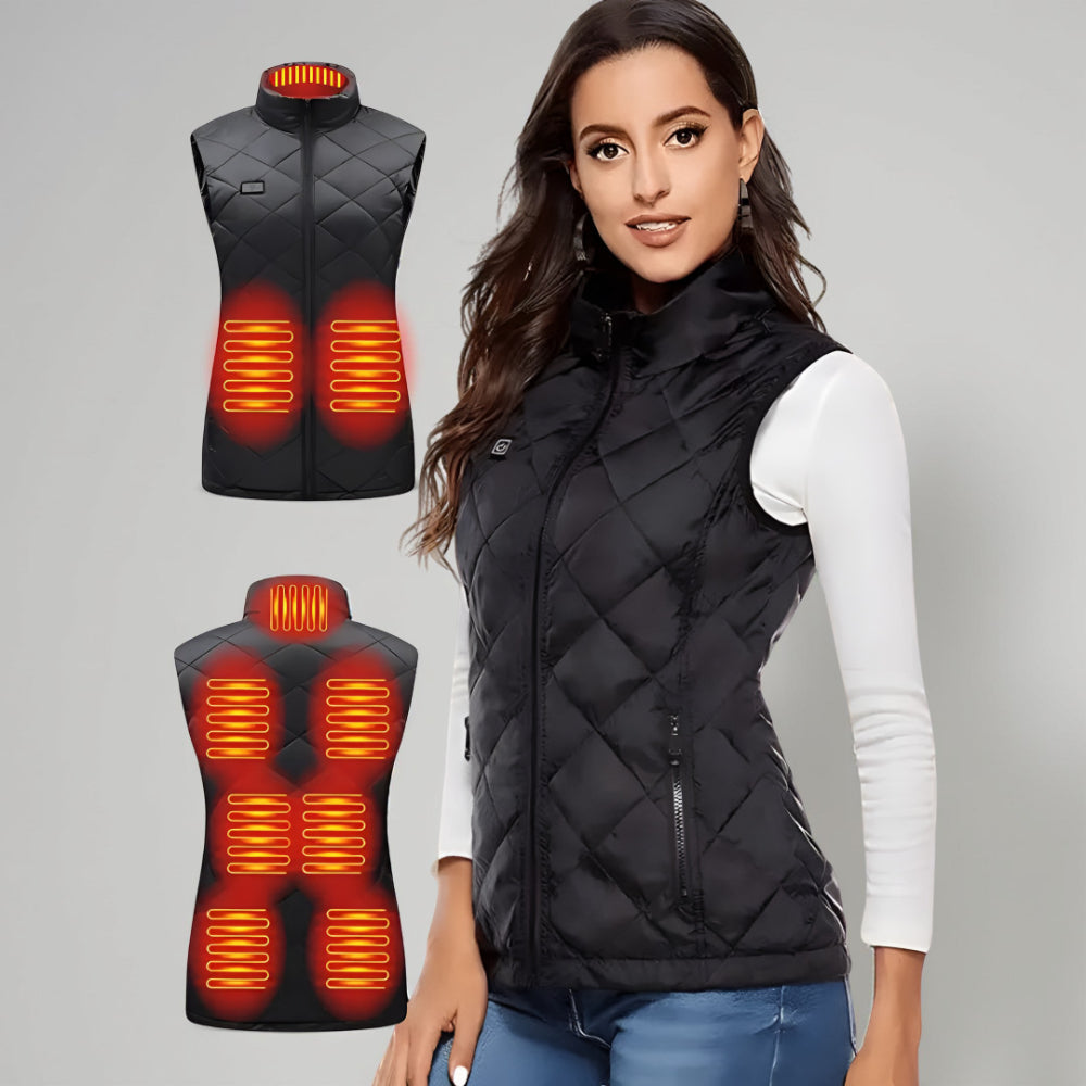 Elektrisch beheizbare Damen-Weste für den Winter und Outdoor