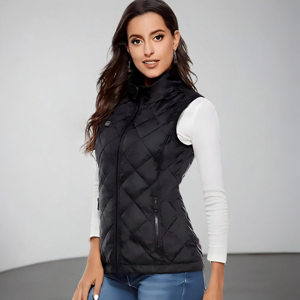 Elektrisch beheizbare Damen-Weste für den Winter und Outdoor