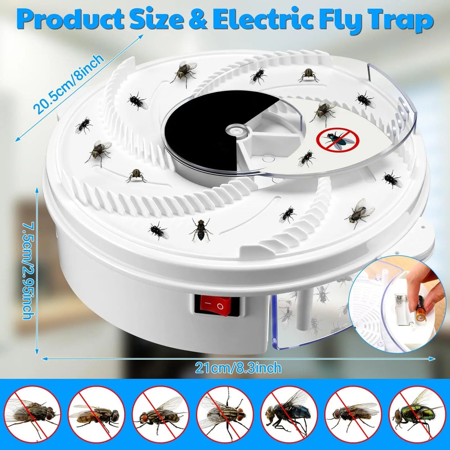 Elektrische Fliegenfalle mit USB – Leise, effektiv & umweltfreundlich