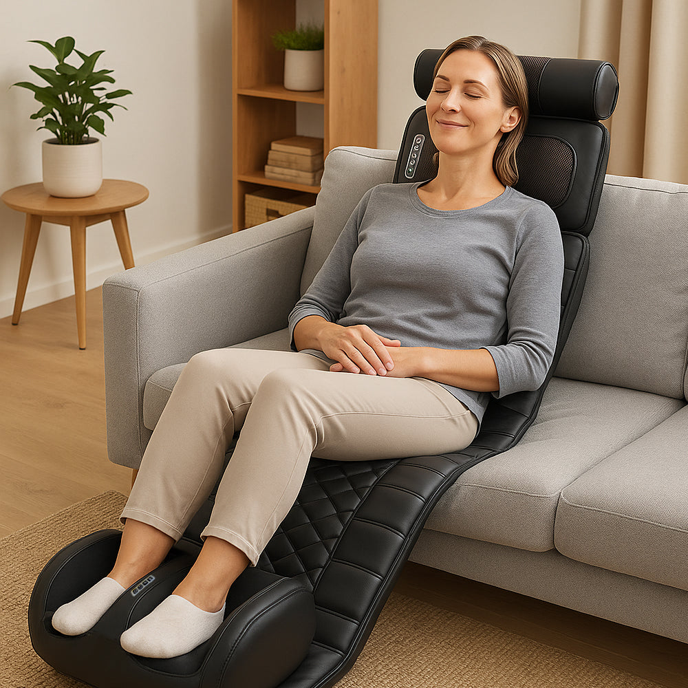 Elektrische Massagematte mit Wärmefunktion und 10 Zonen – vollkommene Entspannung vom Nacken bis zu den Füßen