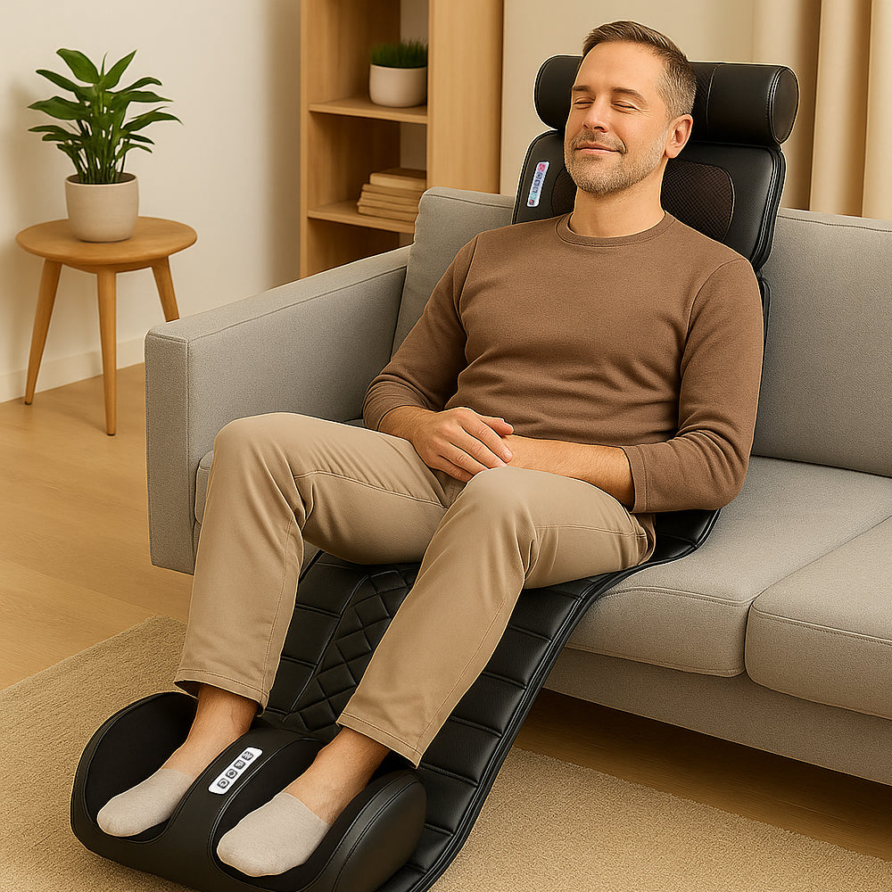 Elektrische Massagematte mit Wärmefunktion und 10 Zonen – vollkommene Entspannung vom Nacken bis zu den Füßen