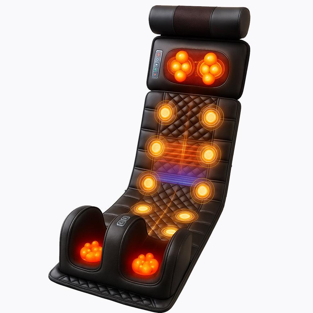 Elektrische Massagematte mit Wärmefunktion und 10 Zonen – vollkommene Entspannung vom Nacken bis zu den Füßen