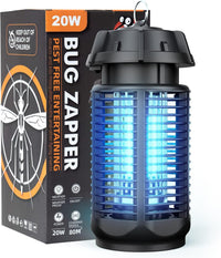 Elektrischer Insektenvernichter mit 20W UV-Licht und 4200V Hochspannungsgitter, IPX4 wasserdicht