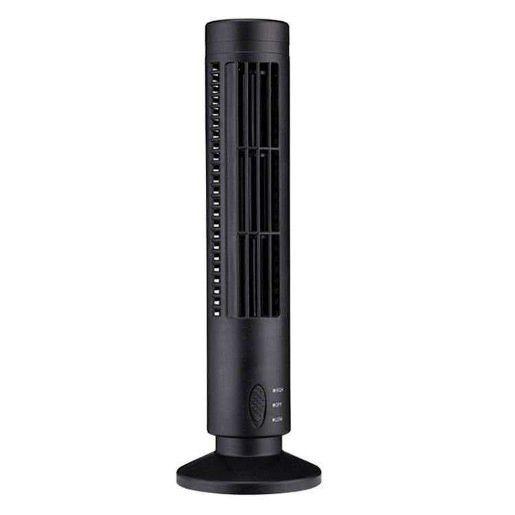 Elektrischer USB-Turmventilator ohne Rotorblätter, Klimatisierungsventilator (Schwarz)