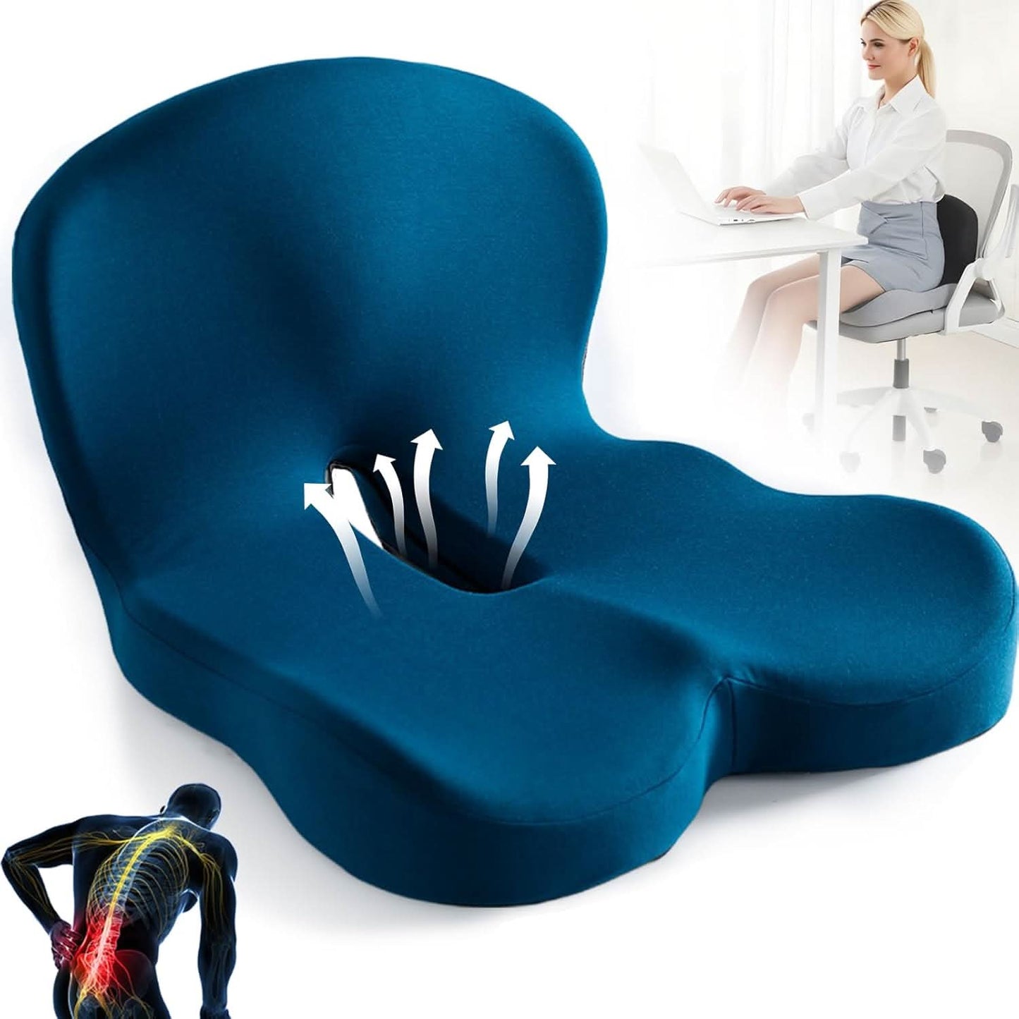 Ergonomisches Sitzkissen aus Memory-Schaumstoff