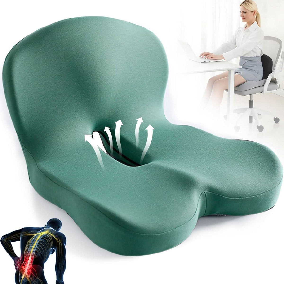 Ergonomisches Sitzkissen aus Memory-Schaumstoff