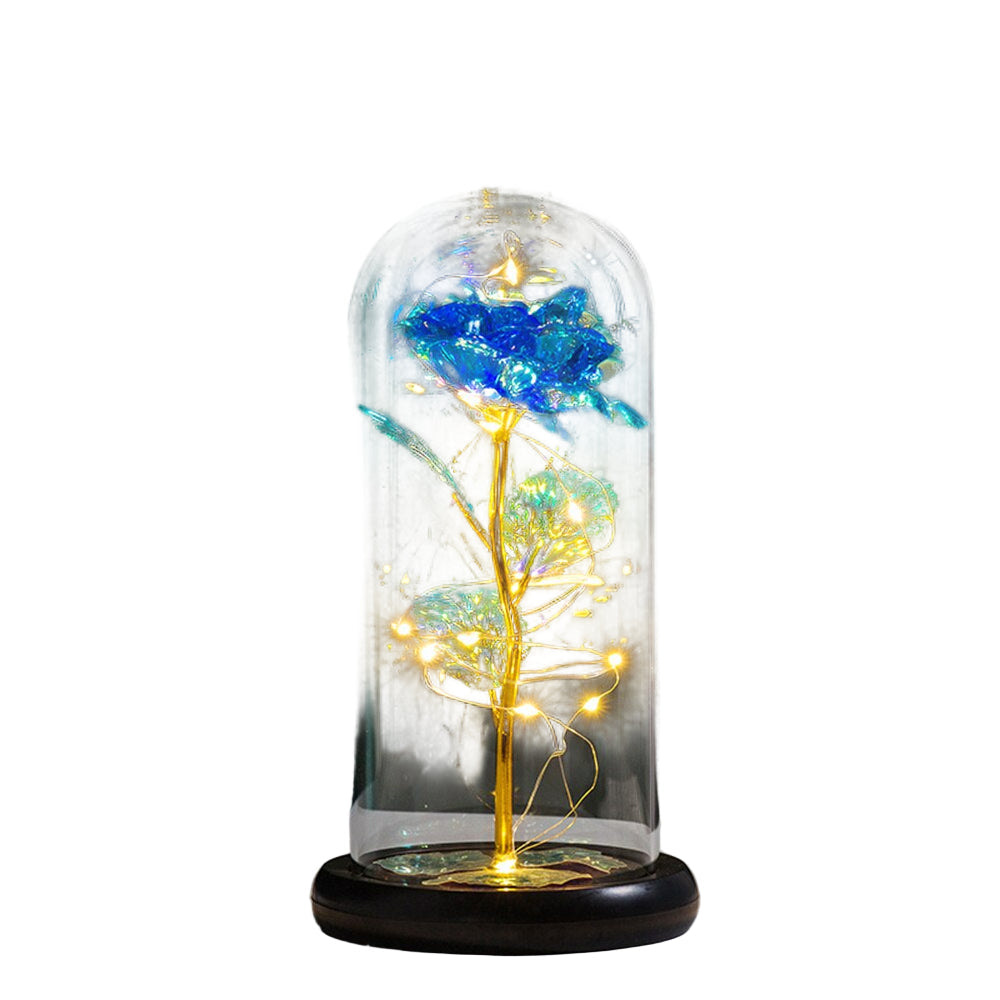 Ewige Rose im Glas mit LED-Beleuchtung