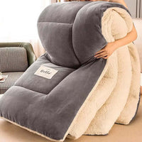 Extra warme Winterdecke aus Flanell-Fleece