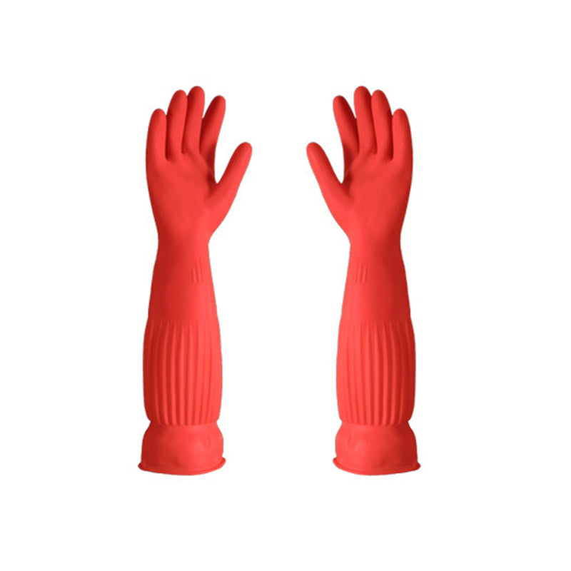 Extralange und dicke Latex-Spülhandschuhe mit Fleece