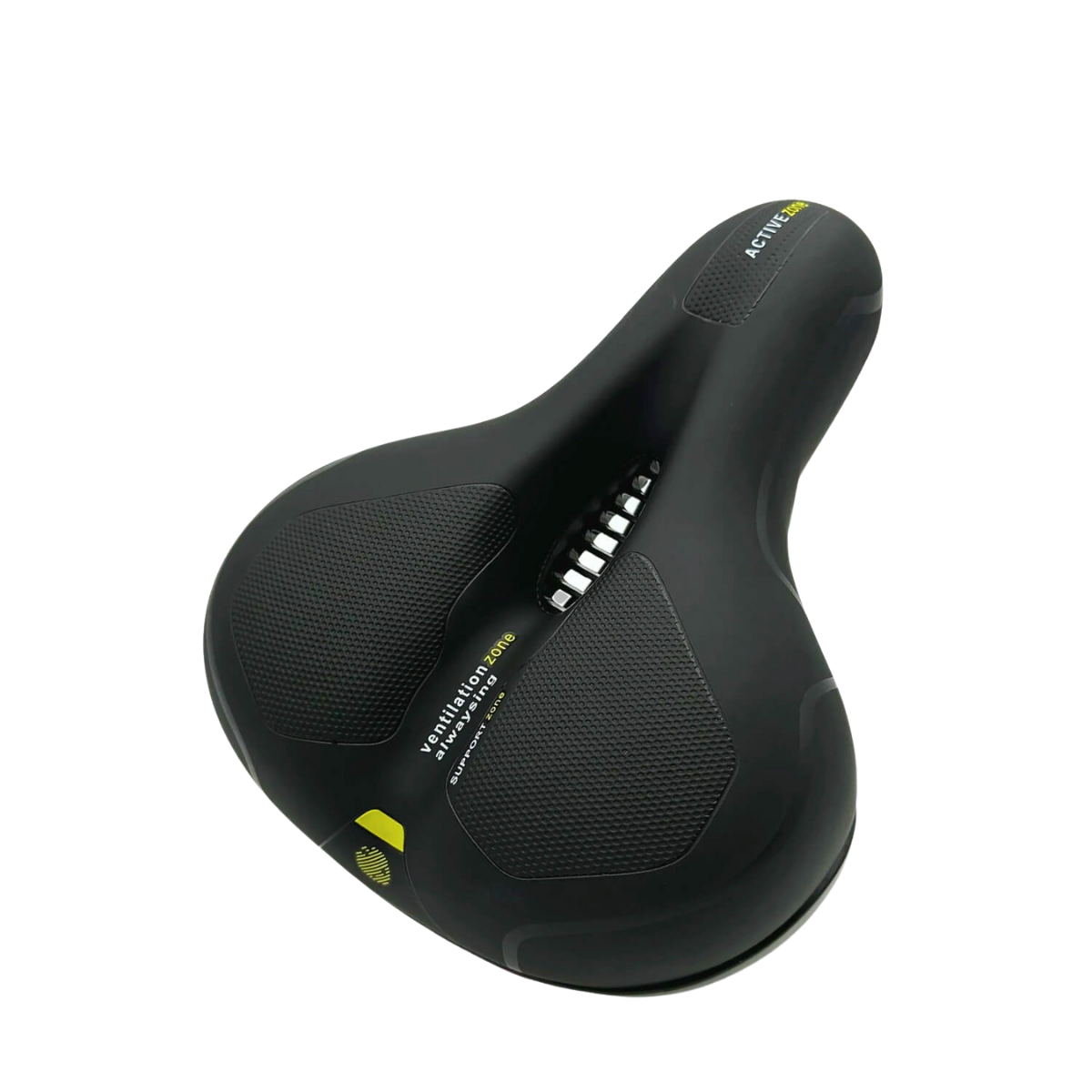 Fahrradsattel mit druckentlastendem Memory-Schaum - Schwarz
