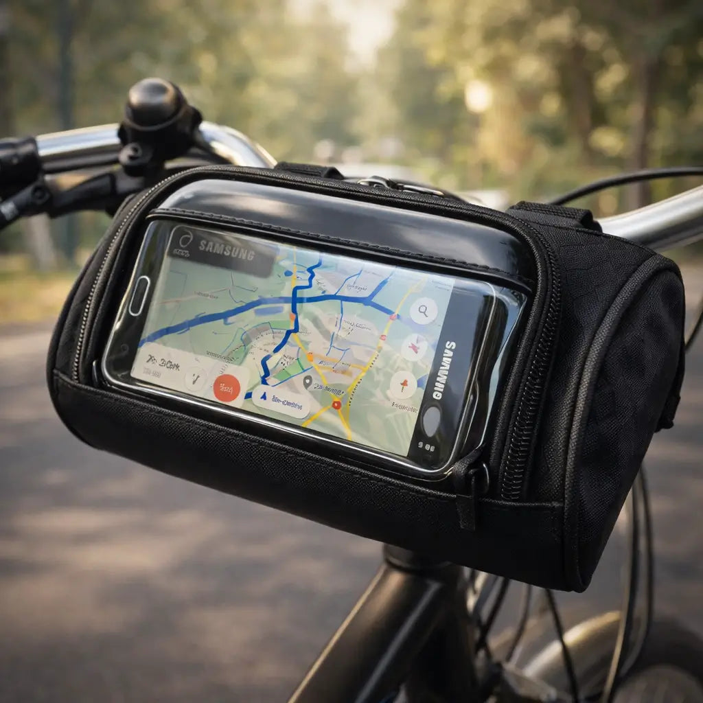 Fahrradtasche | Touchscreen-kompatibel | Universelles Klettverschluss-System | Ridepocket