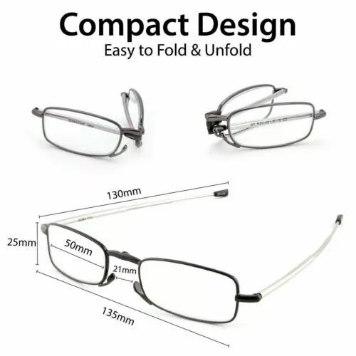 Faltbare Lesebrille mit Etui für Damen und Herren – Tragbares Design