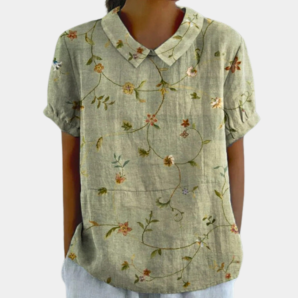 Farbenfrohe Sommerbluse für Damen – Komfort und Stil