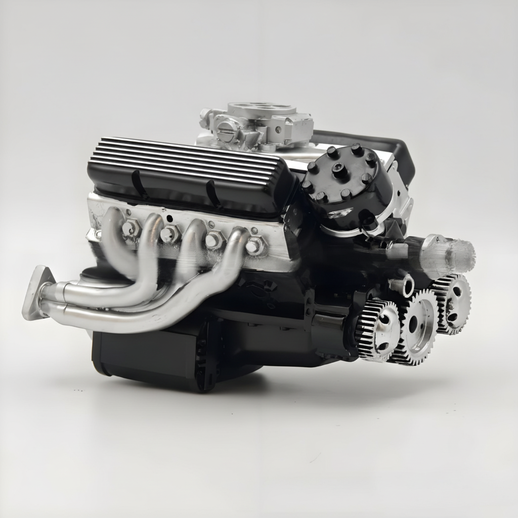 Fertig montiertes V8-Benzinmotor-Modell – detailgetreue Miniatur
