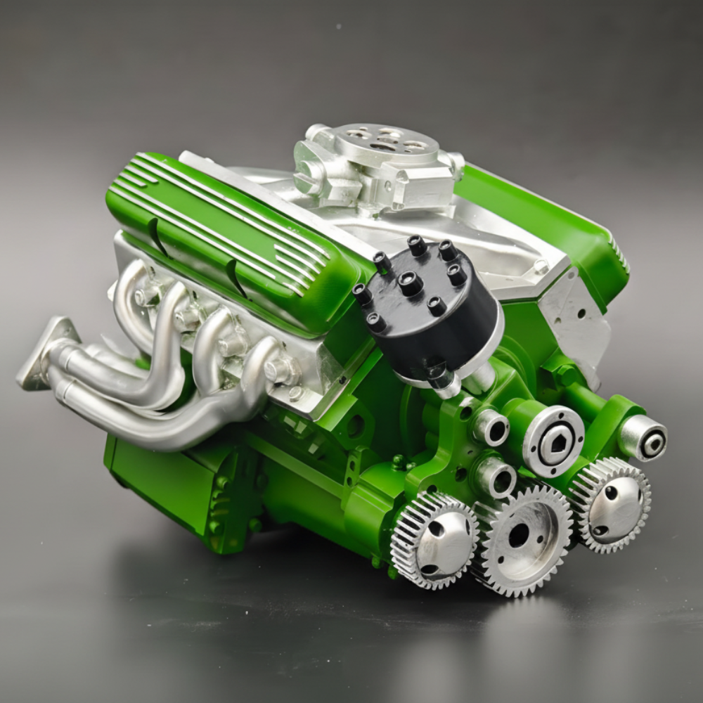 Fertig montiertes V8-Benzinmotor-Modell – detailgetreue Miniatur