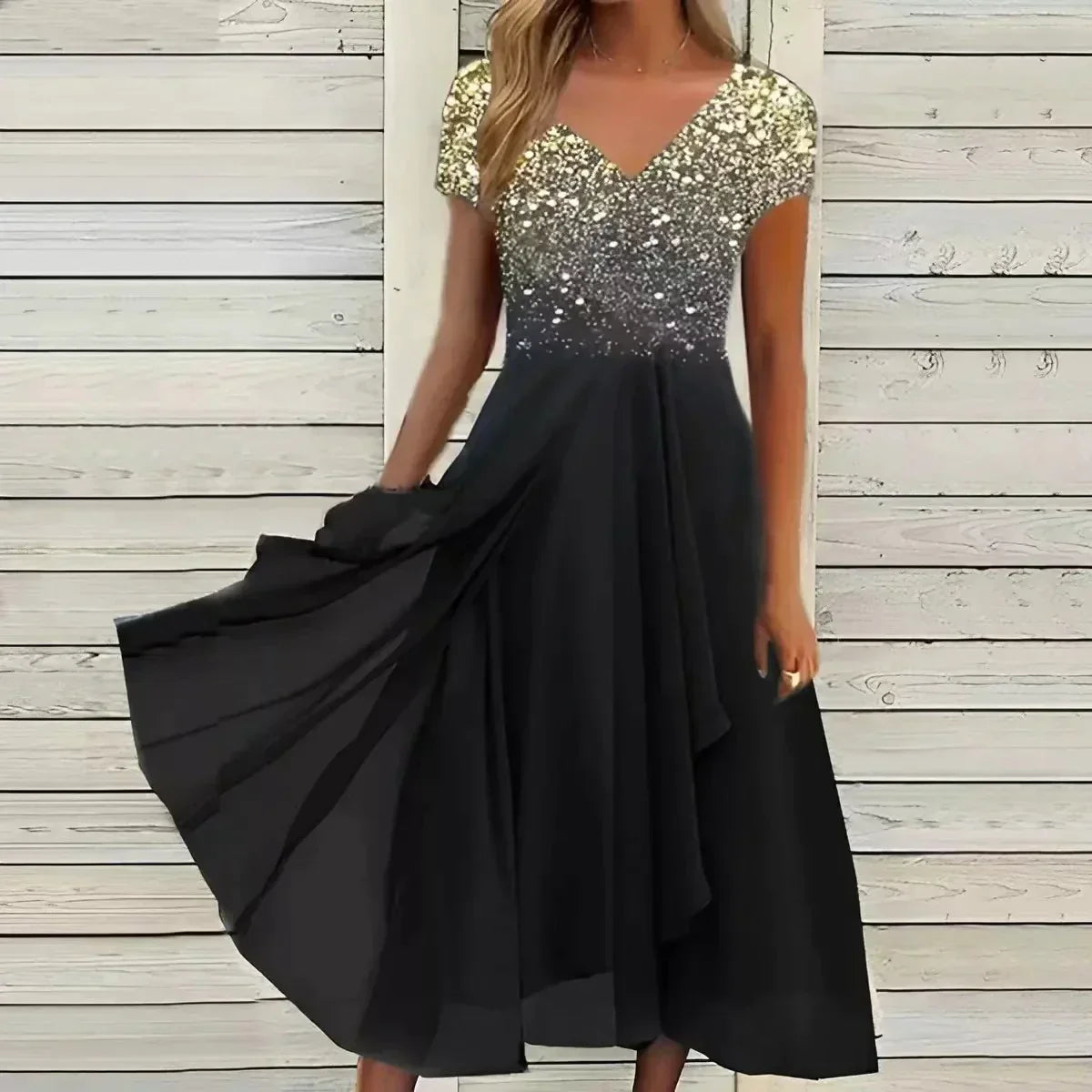 Festkleid – luftiger Chiffon mit elegantem Fall