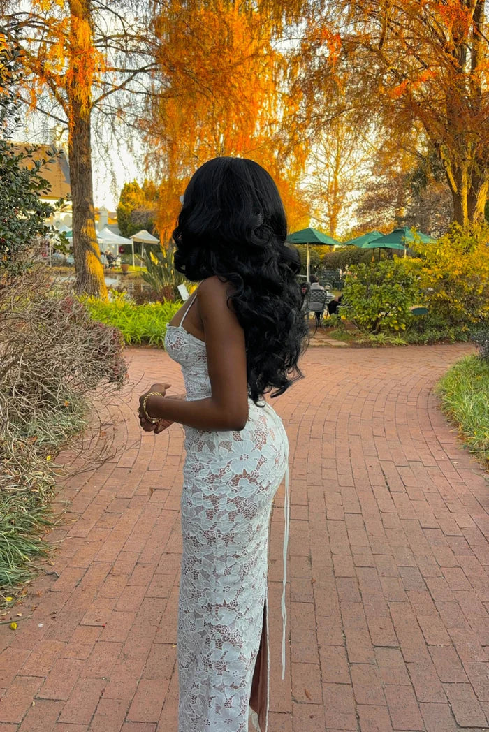 Figurbetontes Spitzen-Midikleid für Damen