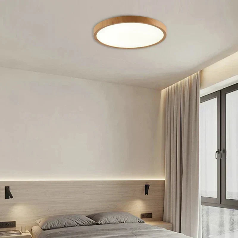 Flache, runde Deckenleuchte mit einstellbarem LED-Licht, modern für Wohn- und Schlafzimmer