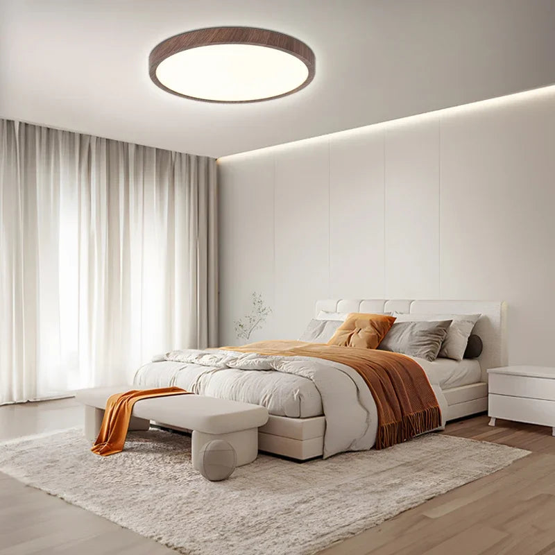 Flache, runde Deckenleuchte mit einstellbarem LED-Licht, modern für Wohn- und Schlafzimmer