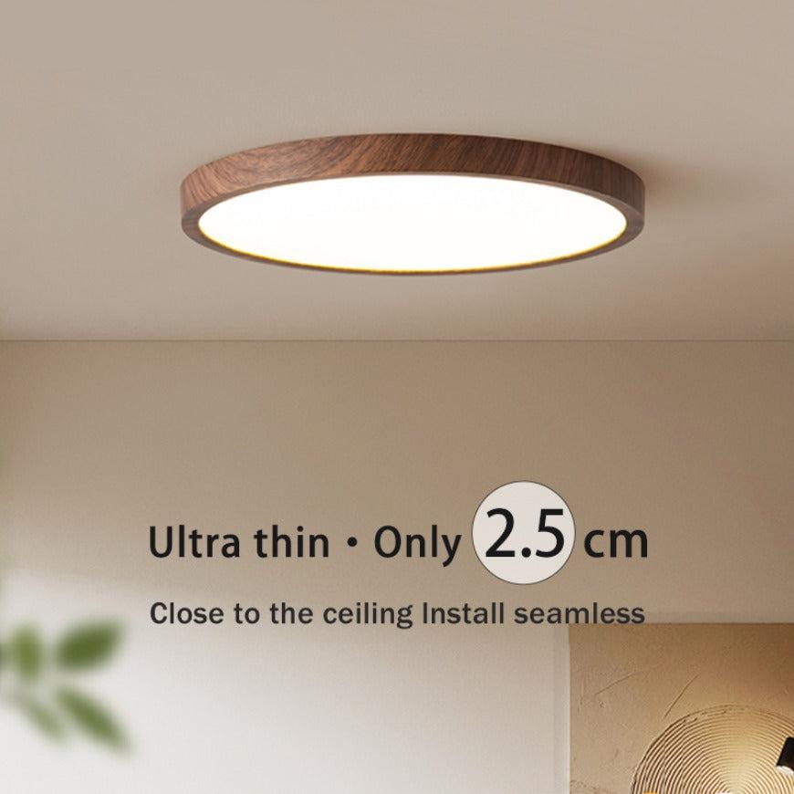 Flache, runde Deckenleuchte mit einstellbarem LED-Licht, modern für Wohn- und Schlafzimmer