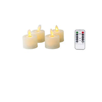 Flammenlose LED-Echtwachs-Teelichter mit Flackereffekt, Fernbedienung und Timer für stimmungsvolle Beleuchtung