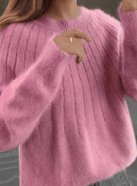 Flauschiger Strickpullover – Elegant & warm