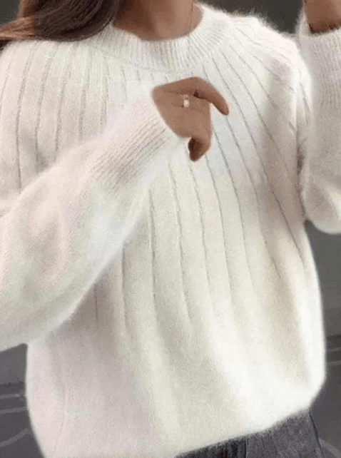 Flauschiger Strickpullover – Elegant & warm