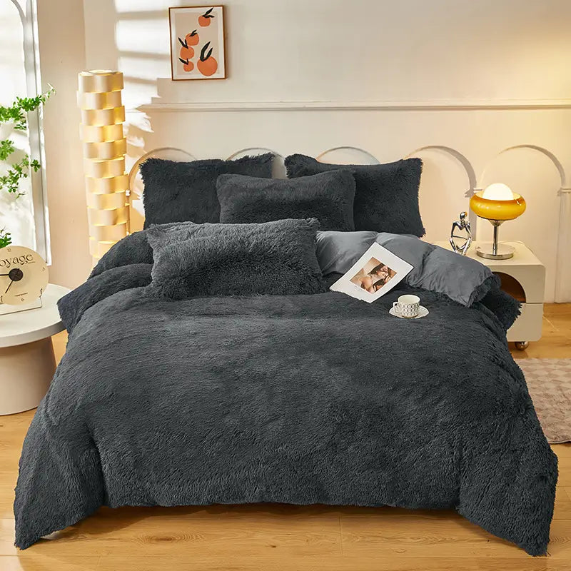 Flauschiges Teddy-Fleece-Bettwäscheset – warm & extra weich