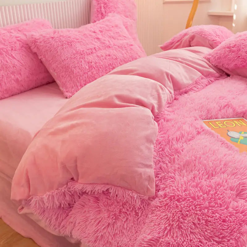 Flauschiges Teddy-Fleece-Bettwäscheset – warm & extra weich