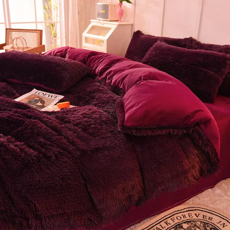 Flauschiges Teddy-Fleece-Bettwäscheset – warm & extra weich