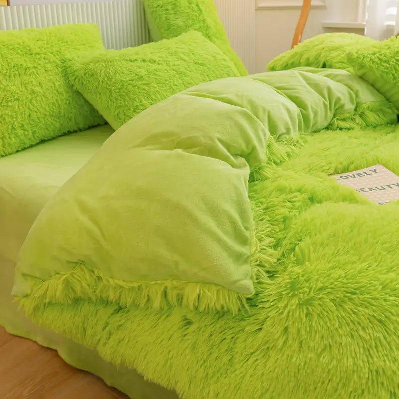Flauschiges Teddy-Fleece-Bettwäscheset – warm & extra weich