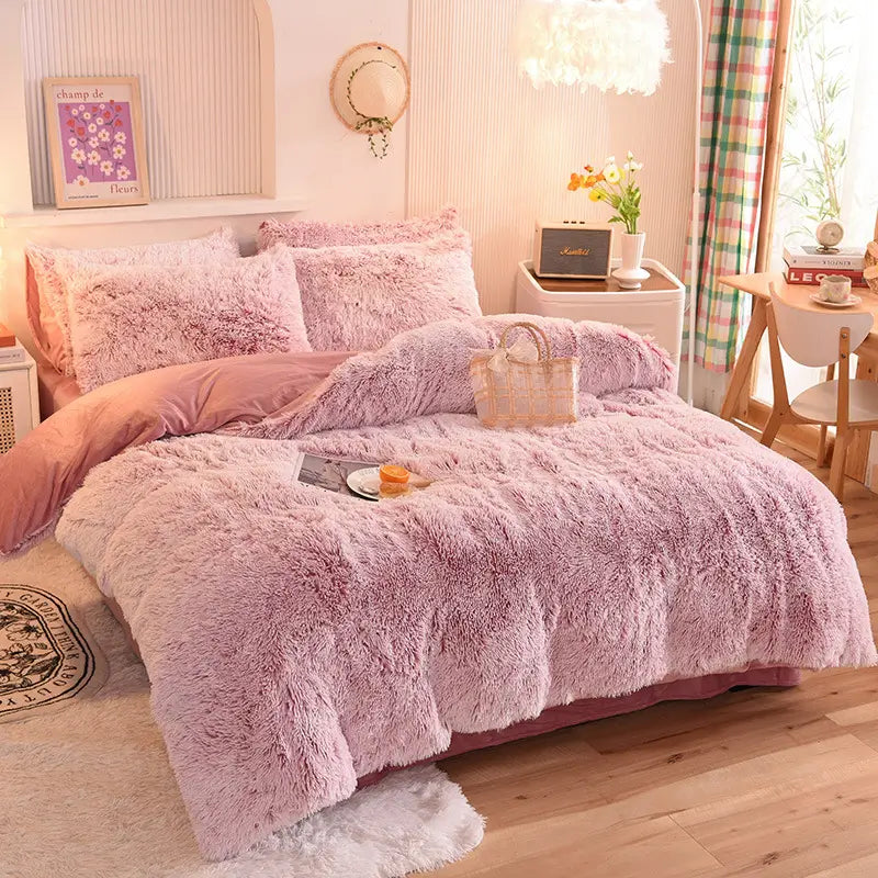 Flauschiges Teddy-Fleece-Bettwäscheset – warm & extra weich