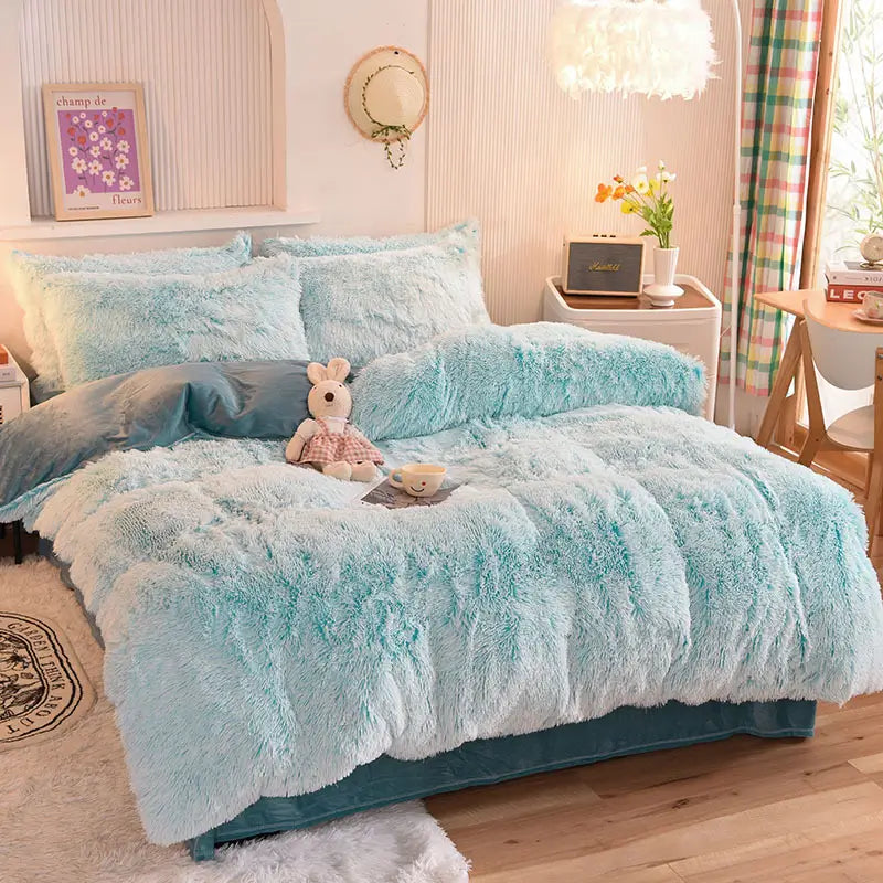 Flauschiges Teddy-Fleece-Bettwäscheset – warm & extra weich