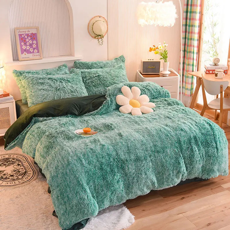 Flauschiges Teddy-Fleece-Bettwäscheset – warm & extra weich