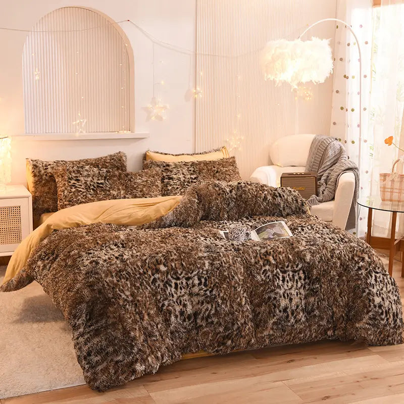 Flauschiges Teddy-Fleece-Bettwäscheset – warm & extra weich