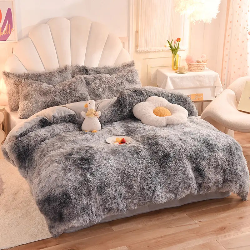 Flauschiges Teddy-Fleece-Bettwäscheset – warm & extra weich