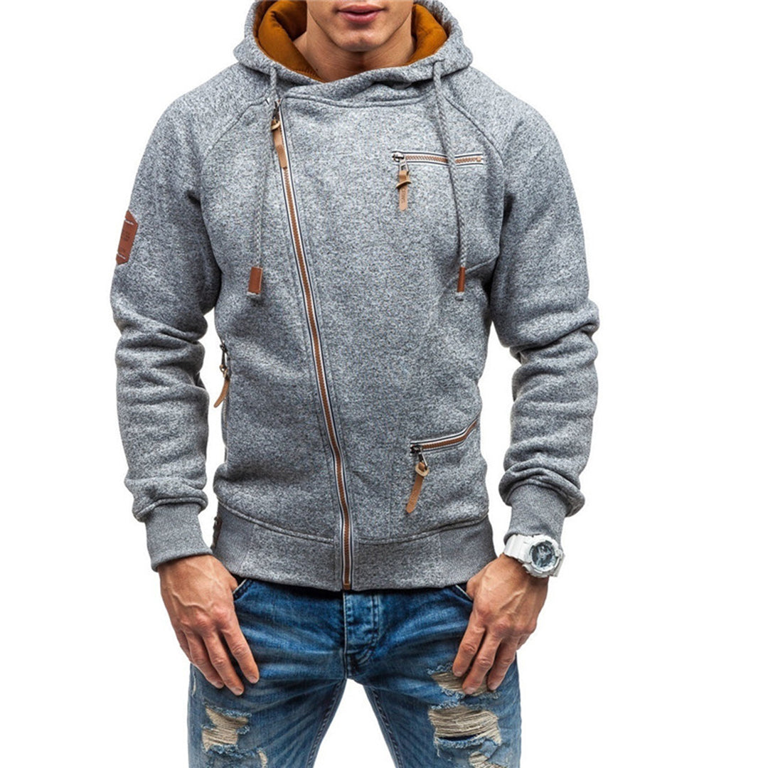Fleece-Kapuzenjacke für Herren mit Reißverschluss