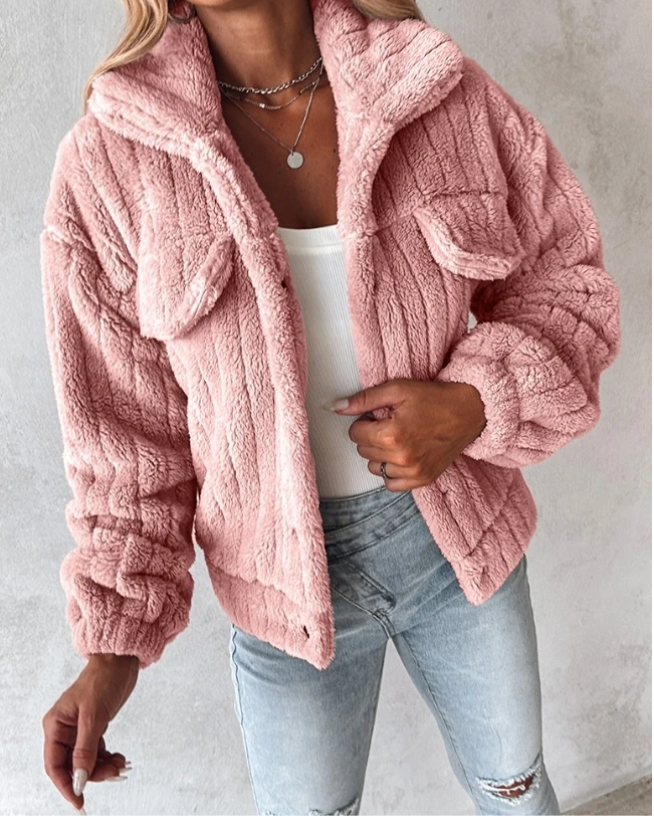 Fleece-Teddyjacke für Damen für den Winter