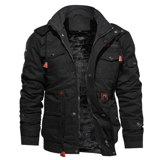 Fleecegefütterte Winterjacke für Herren – Warme, stilvolle Jacke
