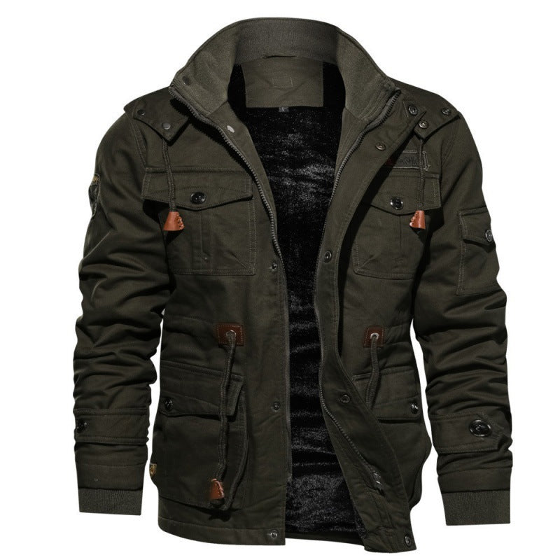 Fleecegefütterte Winterjacke für Herren – Warme, stilvolle Jacke
