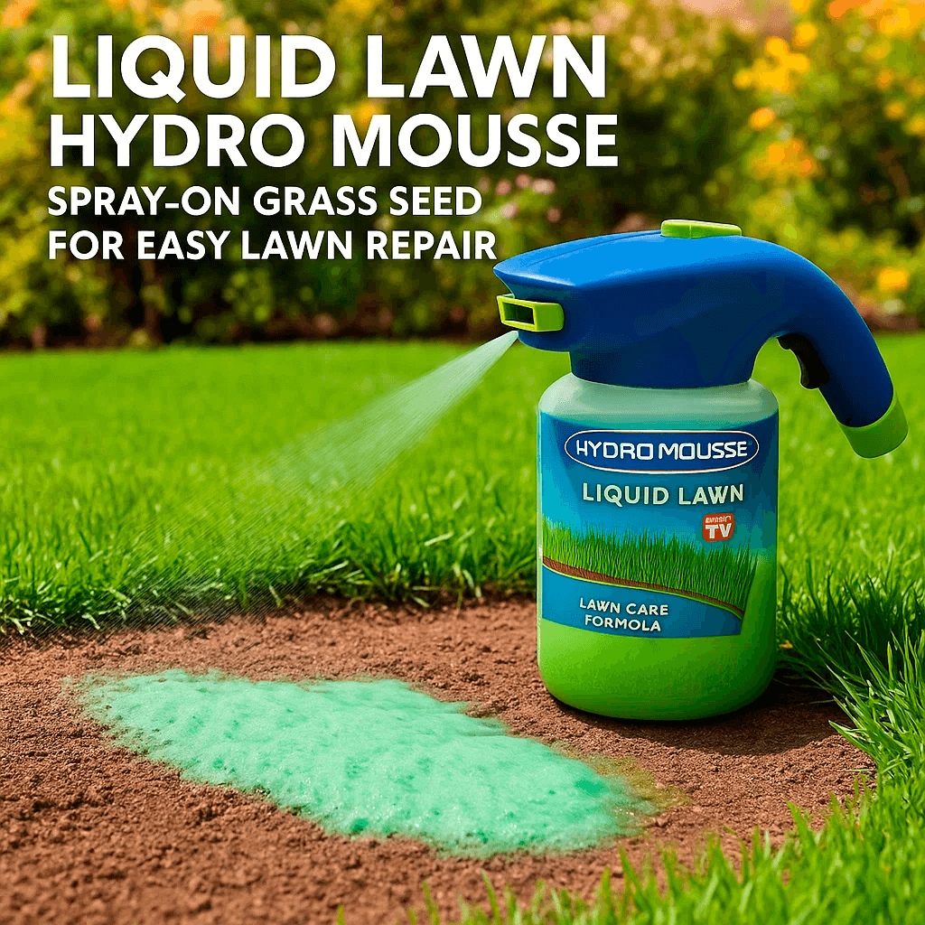 Flüssigsamen-Rasenspray Hydro Mousse | Einfache Anwendung für lückenhaften Rasen & stark beanspruchte Flächen