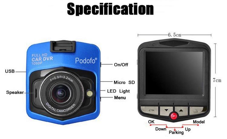 Full HD 1080P Dashcam + 16GB Karte