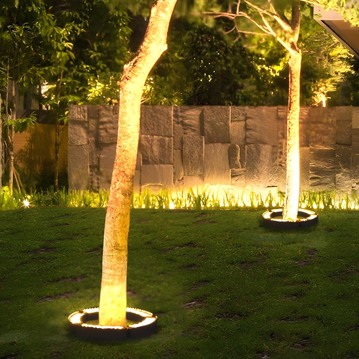 Garten-LED-Bogenstrahler mit Erdspieß, 12W, RGB Warmweiß, IP65