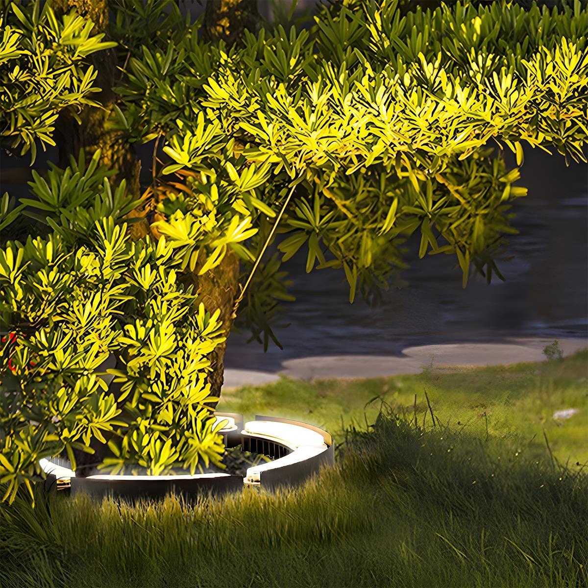 Garten-LED-Bogenstrahler mit Erdspieß, 12W, RGB Warmweiß, IP65