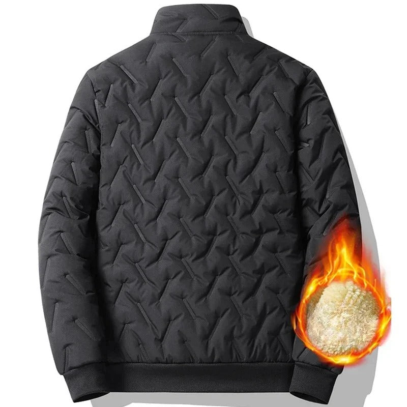 Gefütterte Jacke aus Lammfell-Imitat für Herren